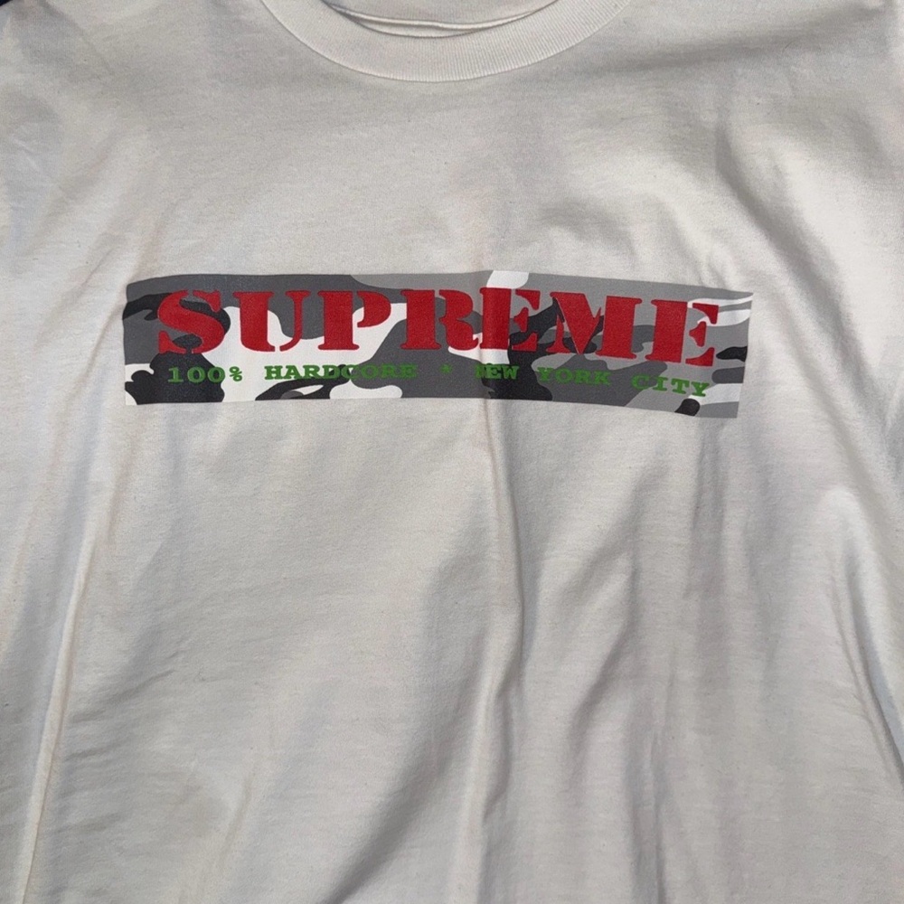 Supreme White Tee with Red Logo
